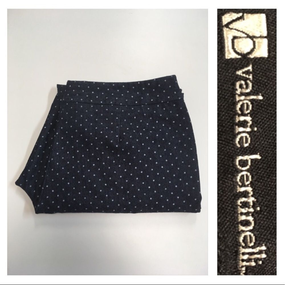 V. Bertinelli Dress Denim Capri Pants Polka Dots 6 - Picture 3 of 8
